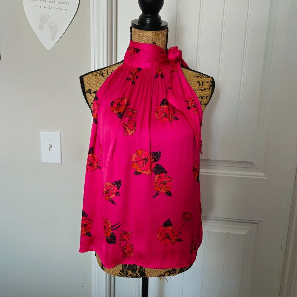 NWT Banana Republic Floral Halter Blouse Size Petite Large